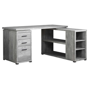 47.25" x 60" x 29" Grey Particle Board Hollow Core Computer Desk - 4512839650173