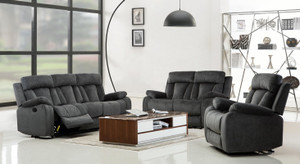 120" Modern Grey Fabric Sofa Set - 4512822743127 120" Modern Grey Fabric Sofa Set - 4512822743127