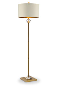 Homeroots Lighting 63" Gold Column Floor Lamp, Off-White Shade