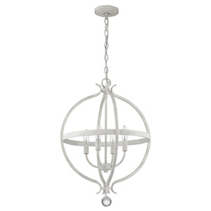 Callie 4-Light Country White Pendant - 808230007406