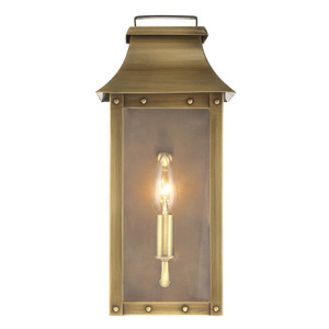 Manchester 1-Light Aged Brass Pocket Wall Light - 808230010406