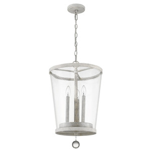 Callie 3-Light Country White Foyer Pendant - 808230007420