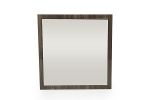 41" Grey Mdf Glass And Veneer Mirror - 689805025298