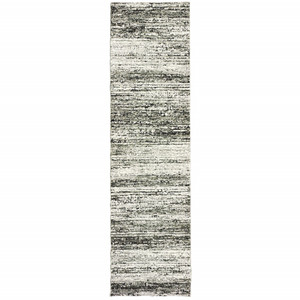 2'x8' Ash and Slate Abstract Runner Rug - 4512822753621