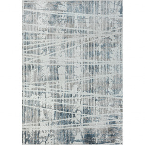 8' X 10' Blue Abstract Area Rug - 606114683940