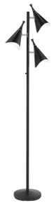Three Light Floor Lamp in Matte Black Metal - 4512839459844