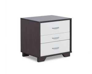 Black and White Metal 3 Drawer Nightstand - 4512839430980 Black and White Metal 3 Drawer Nightstand - 4512839430980