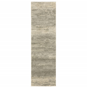 2' X 8' Grey Beige And Tan Abstract Power Loom Stain Resistant Runner Rug - 606114593621 2' X 8' Grey Beige And Tan Abstract Power Loom Stain Resistant Runner Rug - 606114593621