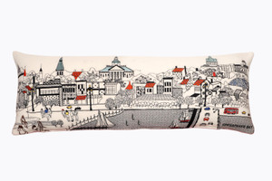 35" White Annapolis Daylight Skyline Lumbar Decorative Pillow - 606114642756 35" White Annapolis Daylight Skyline Lumbar Decorative Pillow - 606114642756