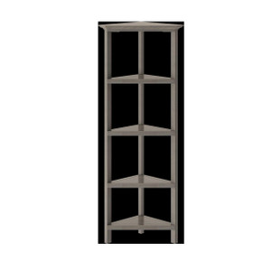 60" Bookcase with 2 Shelves in Washed Grey - 4512822856377