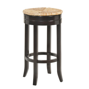 30" Beige Solid Wood Swivel Backless Bar Height Chair With Footrest - 606114623106 30" Beige Solid Wood Swivel Backless Bar Height Chair With Footrest - 606114623106