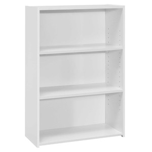 Three Shelf White Bookcase - 4512839642932 Three Shelf White Bookcase - 4512839642932