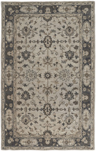 4' X 6' Gray Ivory And Taupe Wool Floral Tufted Handmade Stain Resistant Area Rug - 606114106678 4' X 6' Gray Ivory And Taupe Wool Floral Tufted Handmade Stain Resistant Area Rug - 606114106678