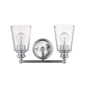 Two Light Silver Glass Shade Wall Sconce - 808230013827