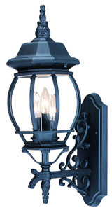 Three Light Matte Black Glass Globe Wall Light - 808230010055 Three Light Matte Black Glass Globe Wall Light - 808230010055