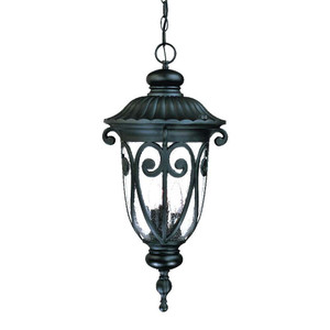 Naples 3-Light Matte Black Hanging Light - 808230005914