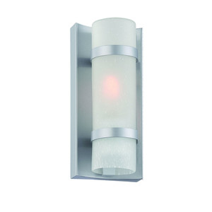 Brushed Silver and White Glass Wall Sconce - 808230011687 Brushed Silver and White Glass Wall Sconce - 808230011687
