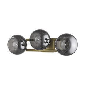 Lunette 3-Light Aged Brass Sconce - 808230014138
