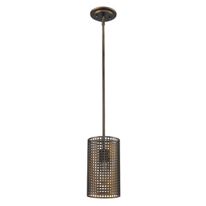 Bronze Metal Hanging Light with Mesh Shade - 808230008199 Bronze Metal Hanging Light with Mesh Shade - 808230008199