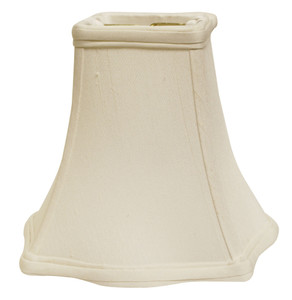 18" White Premium Square Monay Shantung Lampshade - 606114552031