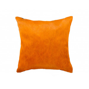 18" X 18" X 5" Orange Cowhide Pillow - 689805004019 18" X 18" X 5" Orange Cowhide Pillow - 689805004019