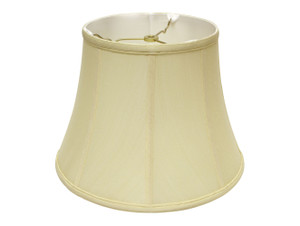 16" Antique White Altered Bell Monay Shantung Lampshade - 606114552963
