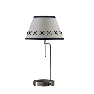 20” Modern Metal Table Lamp With USB Port - 606114543947