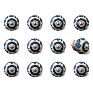 1.5" X 1.5" X 1.5" White Black And Navy Knobs 12 Pack - 614486198474 1.5" X 1.5" X 1.5" White Black And Navy Knobs 12 Pack - 614486198474
