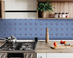 8" X 8" Blue Bali Removable Peel and Stick Tiles - 808230085558