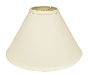 17" Ivory Deep Cone Slanted No Slub Lampshade - 606114555810