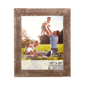 20" x 30" Rustic Farmhouse Espresso Wood Frame - 4512822833736
