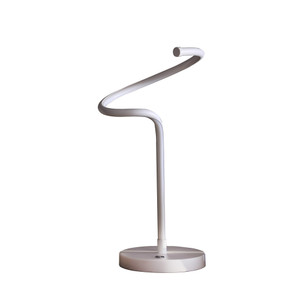 18" White Curvy Spiral LED Table Lamp - 606114544456