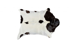 2' X 3' Natural Black And White Calfskin Area Rug - 689805007362