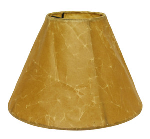 10" Brown Slanted Empire Crinkle Oil Paper Lampshade