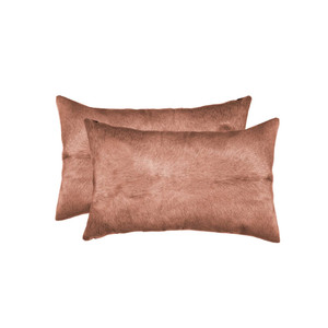 12" X 20" X 5" Brown Cowhide Pillow 2 Pack - 614486172399