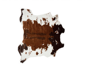 4' X 5' Faux Cow Hide Brown And White Area Rug - 689211825093 4' X 5' Faux Cow Hide Brown And White Area Rug - 689211825093