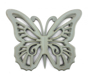 18.5" X 23" X 4" Gray Rustic Butterfly Wooden Wall Decor - 689805005559