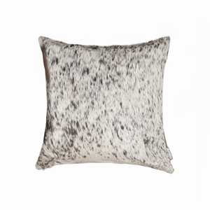 18 X 18 Gray And White Cowhide Throw Pillow - 614486172641