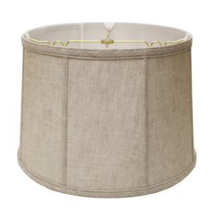 13" Cream Throwback Drum Linen Lampshade - 606114554127