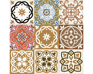 8" x 8" Snickerdoodle Mosaic Pop Peel and Stick Removable Tiles - 808230087842