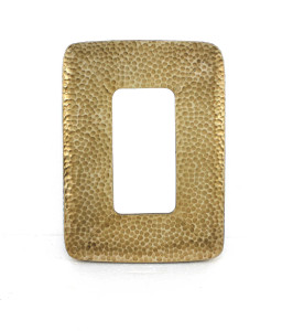 27.5 X 20 X 1.75 Gold Coastal Style Cobbly Cosmetic Mirror - 614486179138