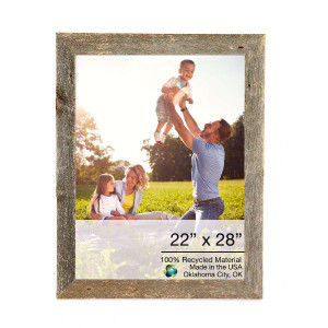 22" x 24" Rustic Farmhouse Gray Wood Frame - 4512822833774