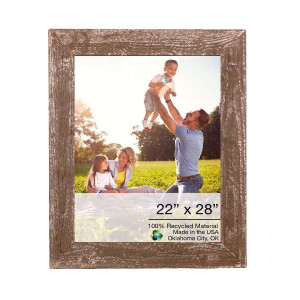 22" x 28" Rustic Farmhouse Brown Wood Frame - 4512822833804