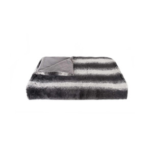 50" x 60" Irving Charcoal White Fur Throw - 4512839647777 50" x 60" Irving Charcoal White Fur Throw - 4512839647777