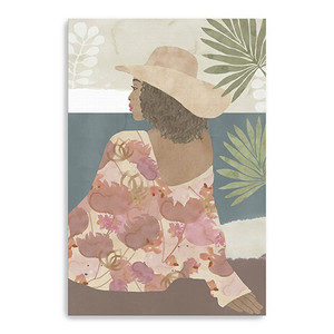 24" Bohemian Terracotta Lady Canvas Wall Art - 808230016163 24" Bohemian Terracotta Lady Canvas Wall Art - 808230016163