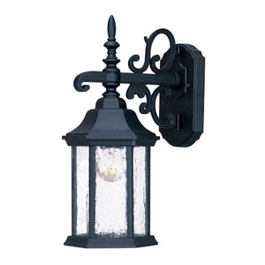 Narrow Matte Black Domed Hanging Lantern Wall Light - 808230075405