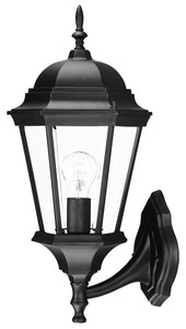 Matte Black Swing Arm Lantern Wall Light - 808230012134