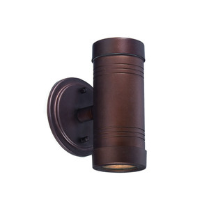 Two Light Bronze Cylinder Wall Light - 808230014619