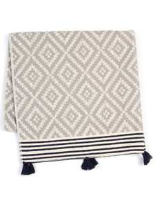Gray Tribal Design Turkish Towel Beach Blanket - 808230101258