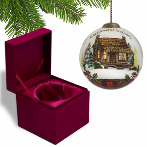 Vintage Christmas at the Cabin Hand Painted Mouth Blown Glass Ornament - 606114637325 Vintage Christmas at the Cabin Hand Painted Mouth Blown Glass Ornament - 606114637325